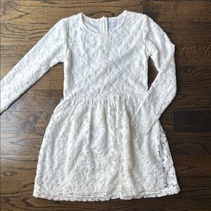 Elegant White Lace Kids Dress